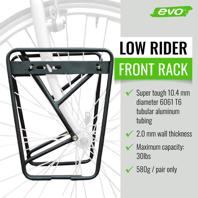 EVO, Low Rider, Front rack, Black