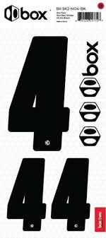 Box Two Number Sticker Kit - Black