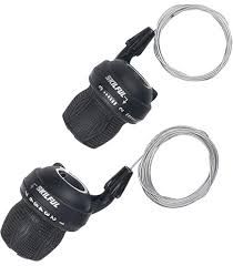 Shimano, Tourney Revoshift SL-RS45, Shift levers, 7 sp., Black, Pair