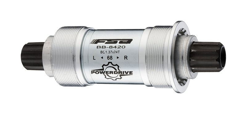 FSA, Power Drive, Power Drive, BB Shell: 68mm, Axle: 113mm, Steel, Black, 210-3513
