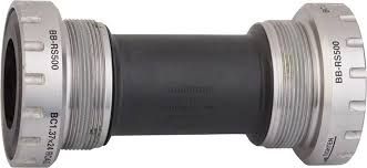 Shimano, BB-RS500, Hollowtech II, BB Shell: 68mm, Axle: 24mm, Steel, Silver, EBBRS500B