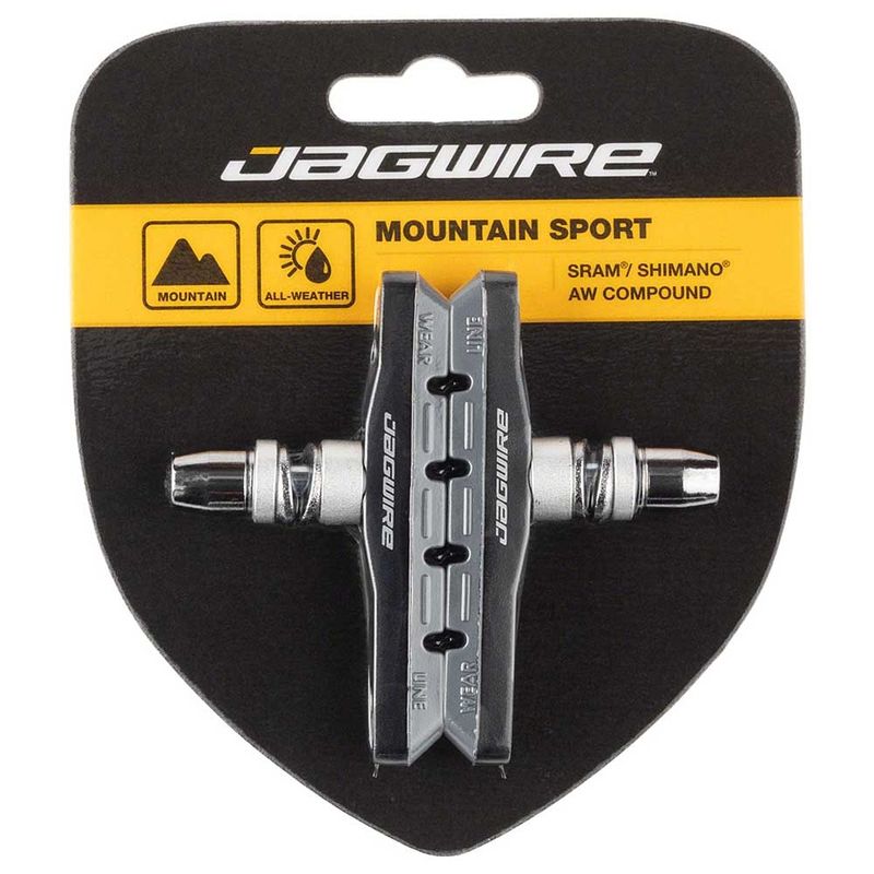 Jagwire Mountain Sport Brake Pads Threaded Post Gray