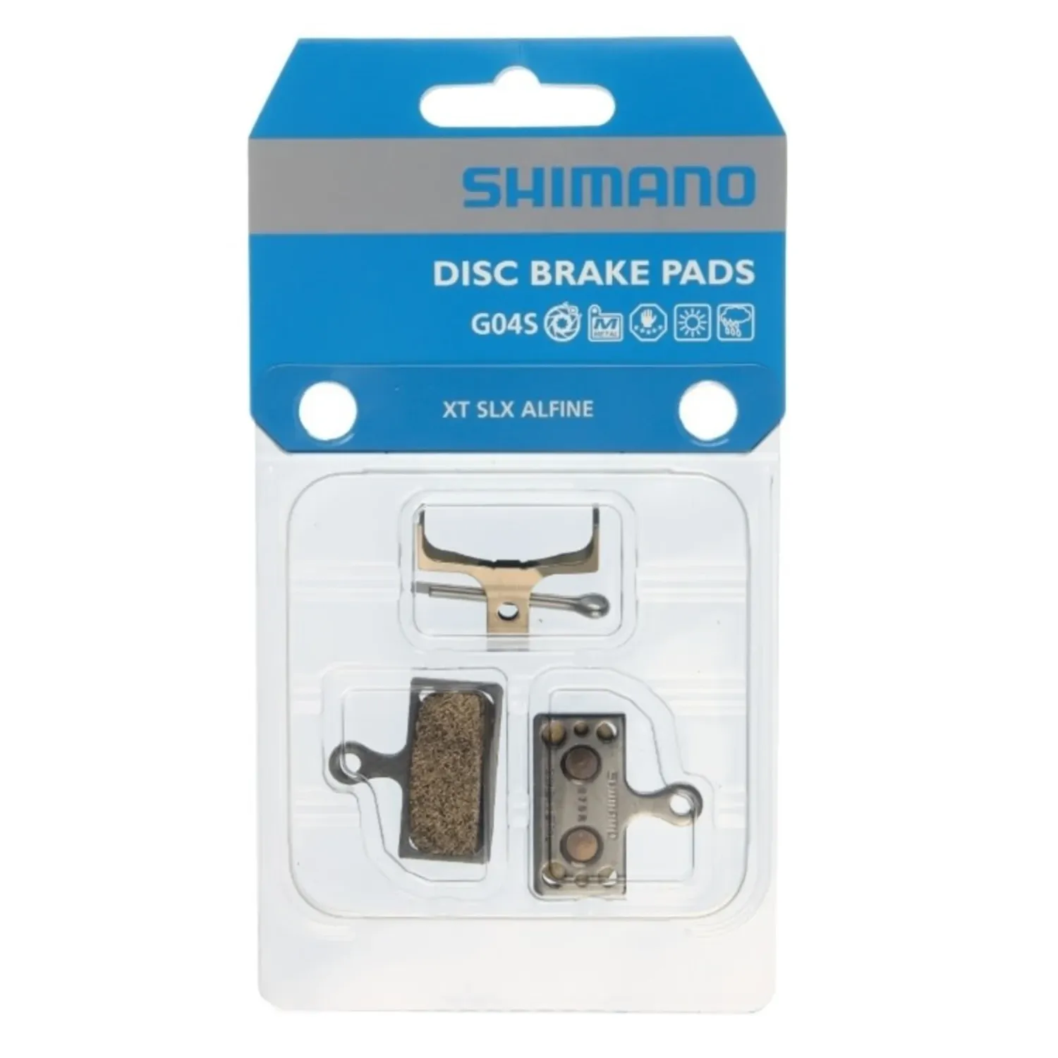 Shimano, BR-M8000, G04S, Disc brake pads, Metal, Without fins, Pair, G type, Y8MY98010