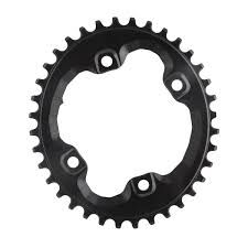 absoluteBLACK Oval 96 BCD Chainring for Shimano XT M8000 - 36t, 96 Shimano Asymmetric BCD, 4-Bolt, Narrow-Wide, Black