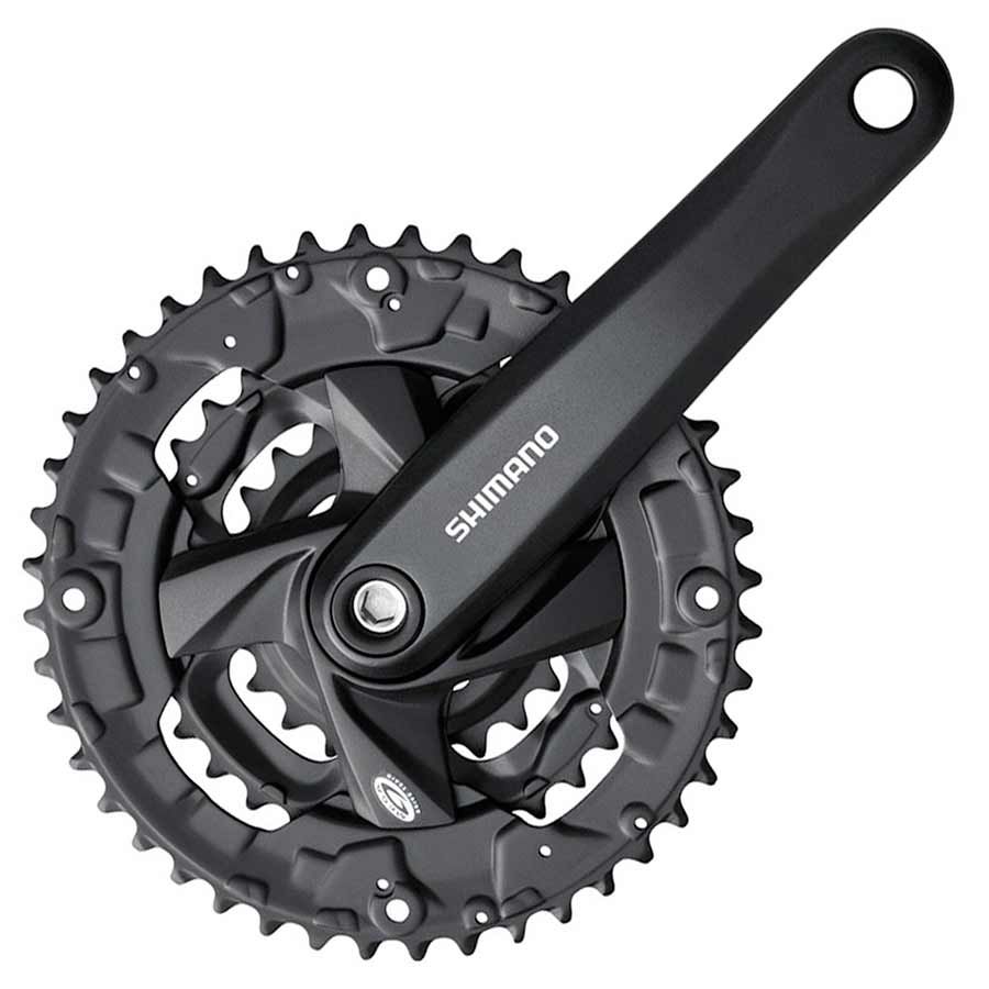 Shimano, FC-M371, Crankset, 9 sp., 175mm, 22/32/44T, Square, 50mm, Black