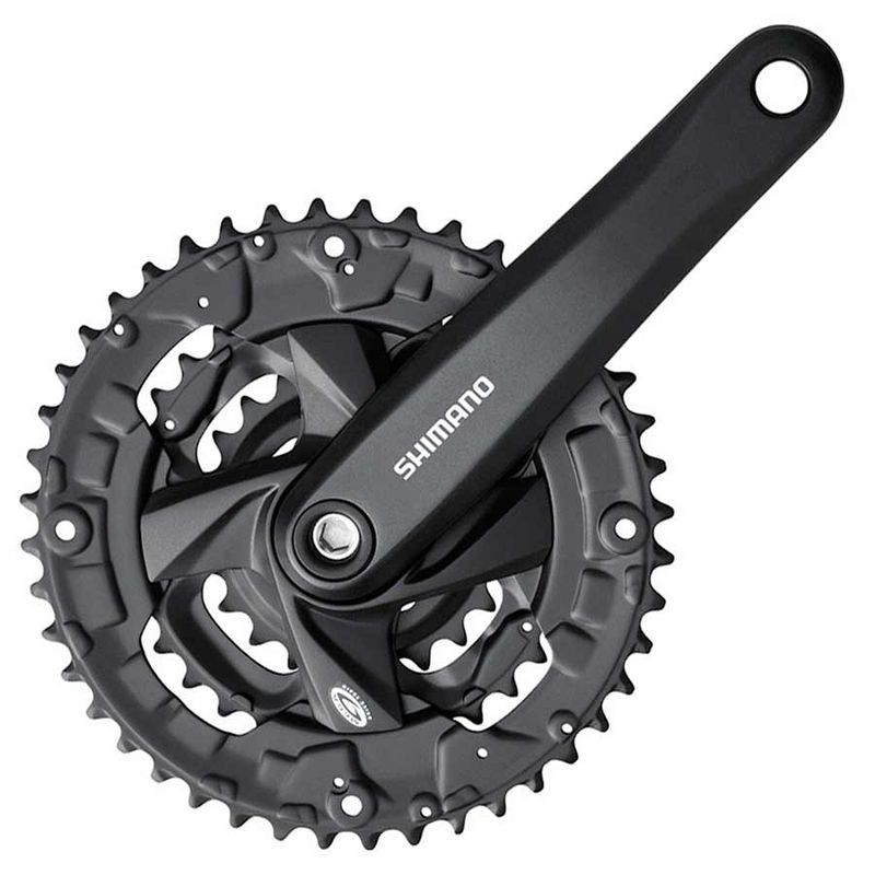Shimano, FC-M371, Crankset, 9 sp., 175mm, 22/32/44T, Square, 50mm, Black