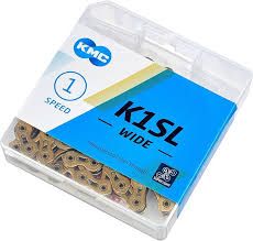 KMC Chain K1 SL Wide x 100L, Single Speed, Ti Gold