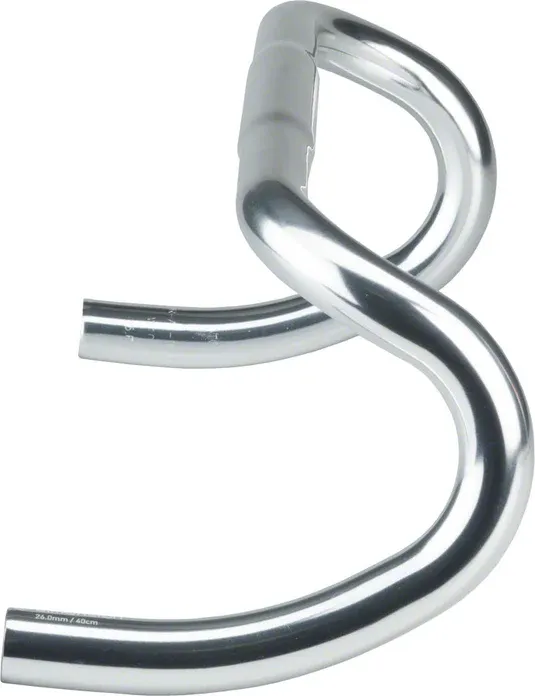 Dimension Short Drop Handlebar - Aluminum, 26mm, 44cm, Silver
