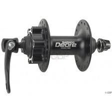 Shimano, Deore HB-M525A, Front disc brake hub, 32H, 6-bolt, 100mm, QR, Black