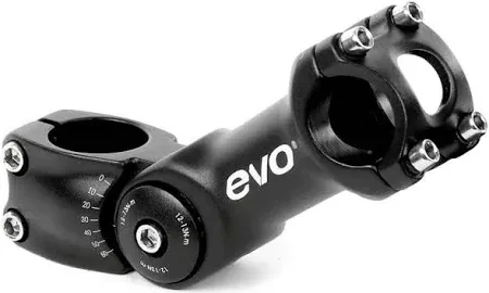 EVO, Compact, Stem, Diameter: 31.8mm, Length: 95mm, Steerer: 1-1/8'', Black