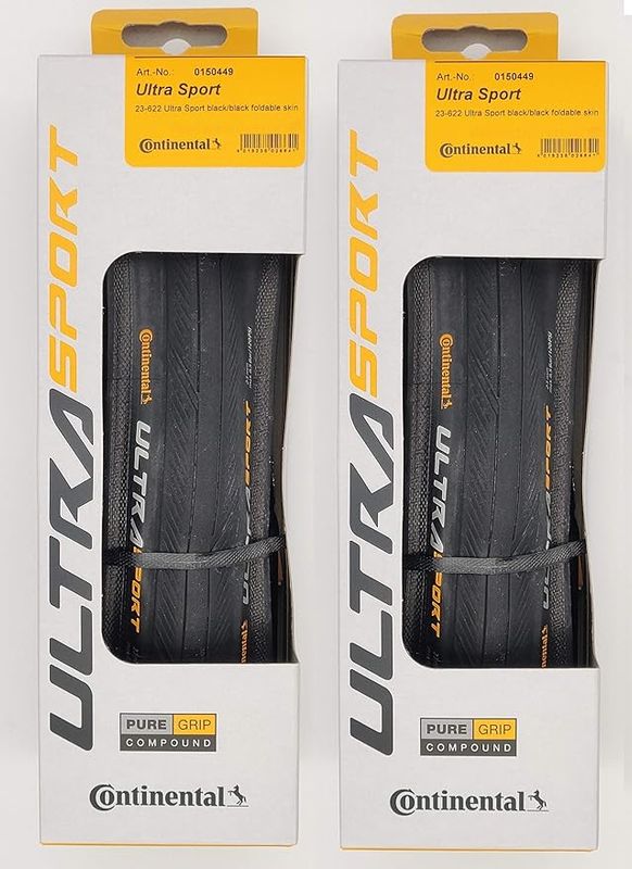 Continental Wire Bead Ultra Sport III 700x23 Black PureGrip