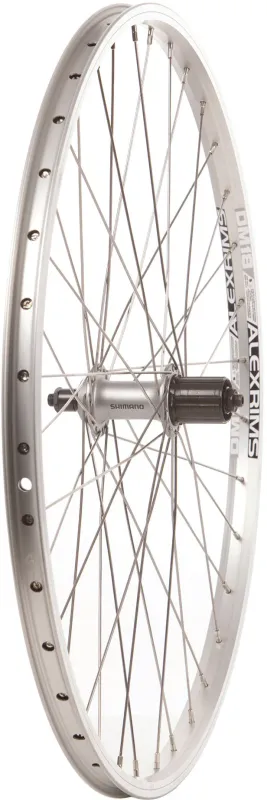 Alex Front Wheel 26" DM-18, Silver, Deore Black Hub QR, Rim Brake