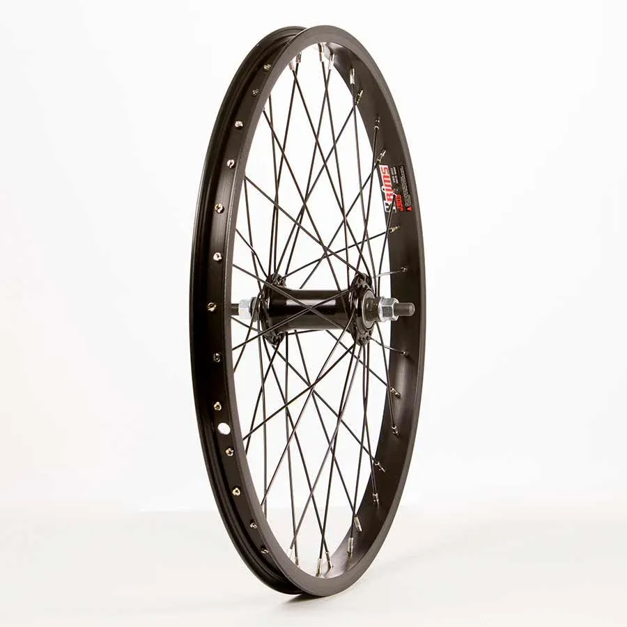 Wheel Shop, Alex J303 Black/ Joytech A076-14, Wheel, Rear, 20'' / 406, Holes: 36, Bolt-on 14mm, 110mm, Rim, Freewheel