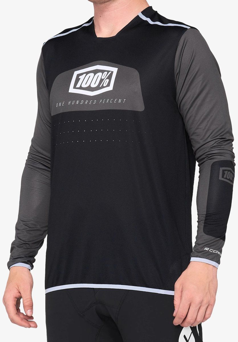 100% SP20 - R-Core X Jersey, Color: Black/White, Size: SM