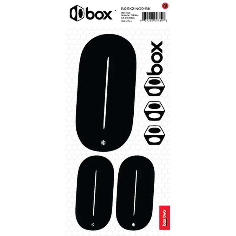 Box Two Number Sticker Kit - Black, Size: 0