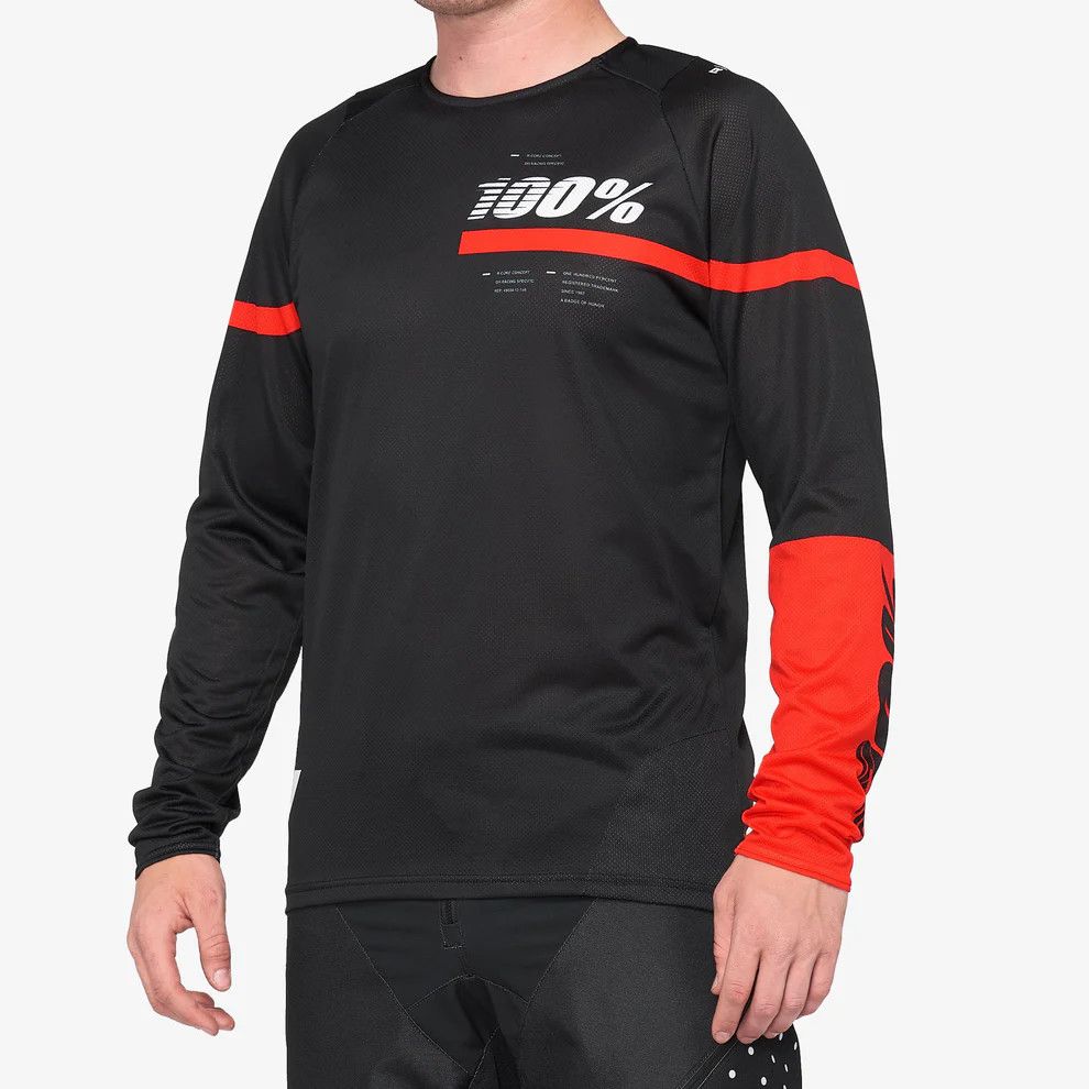 100% SP20 - R-Core Jersey, Color: Black/Red, Size: SM