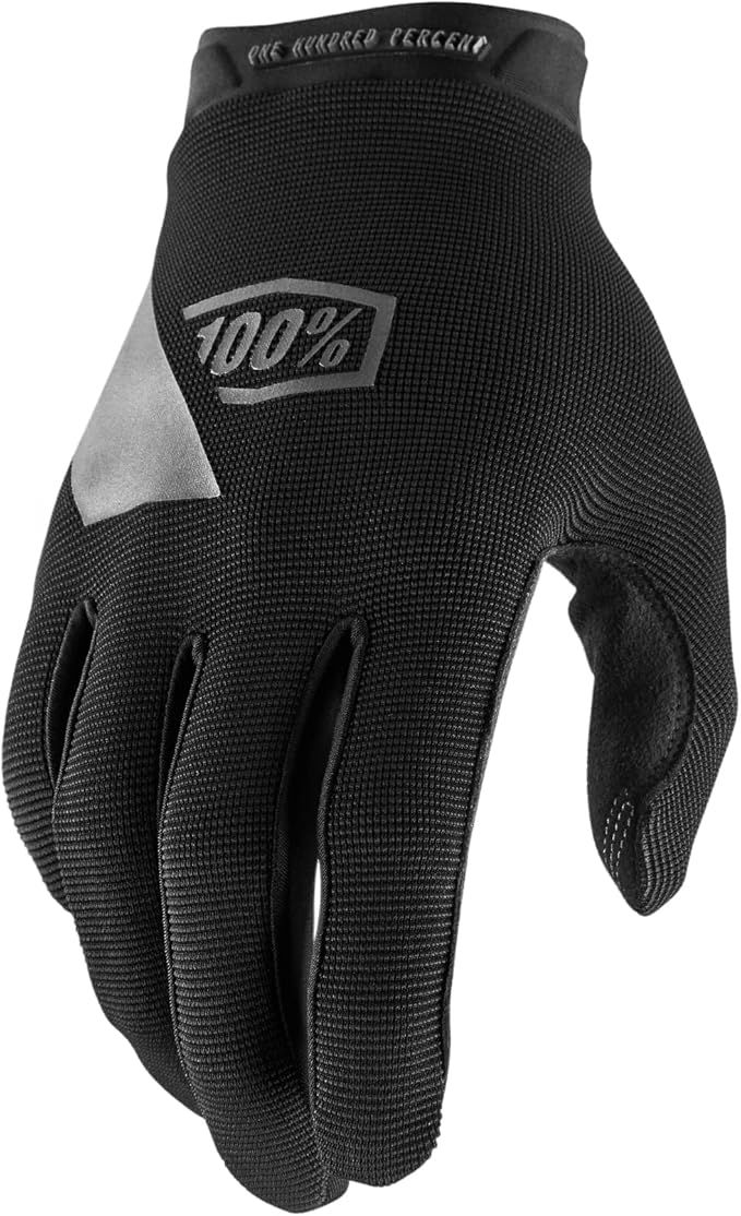 100% Ridecamp Youth Gloves, Color: Black, Size: SM