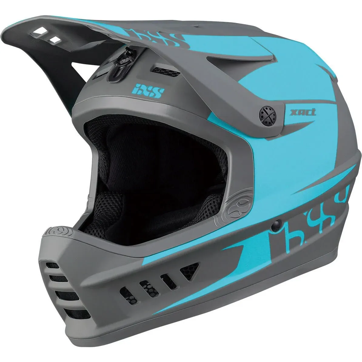 IXS XACT EVO Full Face Helmet, Color: Lagoon/Graphite, Size: SM