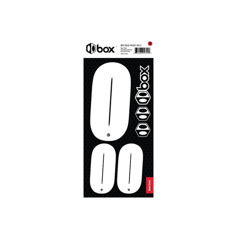 Box Two Number Sticker Kit - White