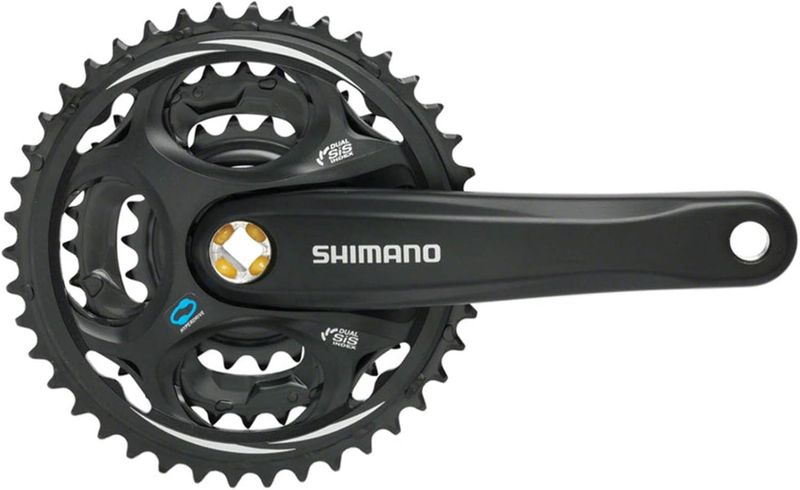 Shimano, Altus FC-M311, Crankset, 7/8 sp., 175mm, 28/38/48T, Riveted, Square, 50 mm, Black