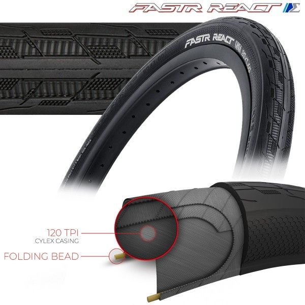 Tioga Fastr React S-SPEC - 120 TPI - Folding, Size: 20x1.60"