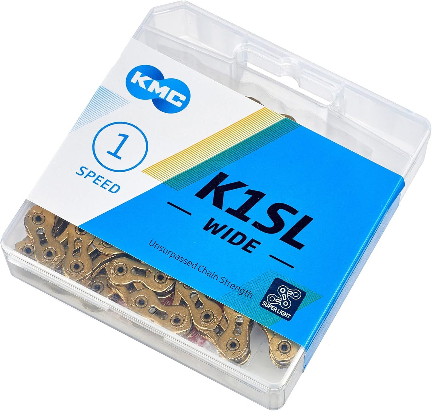 KMC Chain K1 SL Wide x 100L, Single Speed, Ti Gold