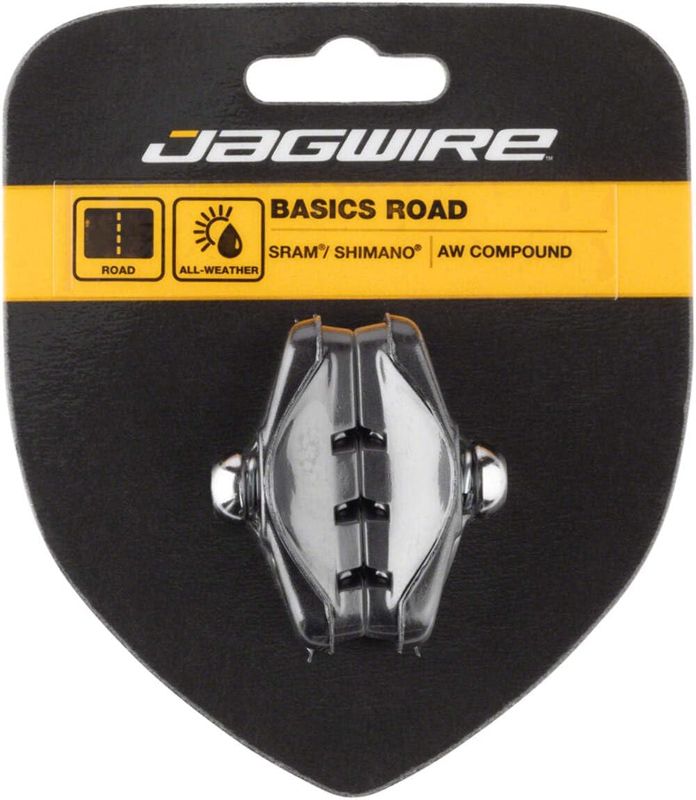 Jagwire, Basics Road, Road brake pads, All-Weather (Aw), Black, Pair