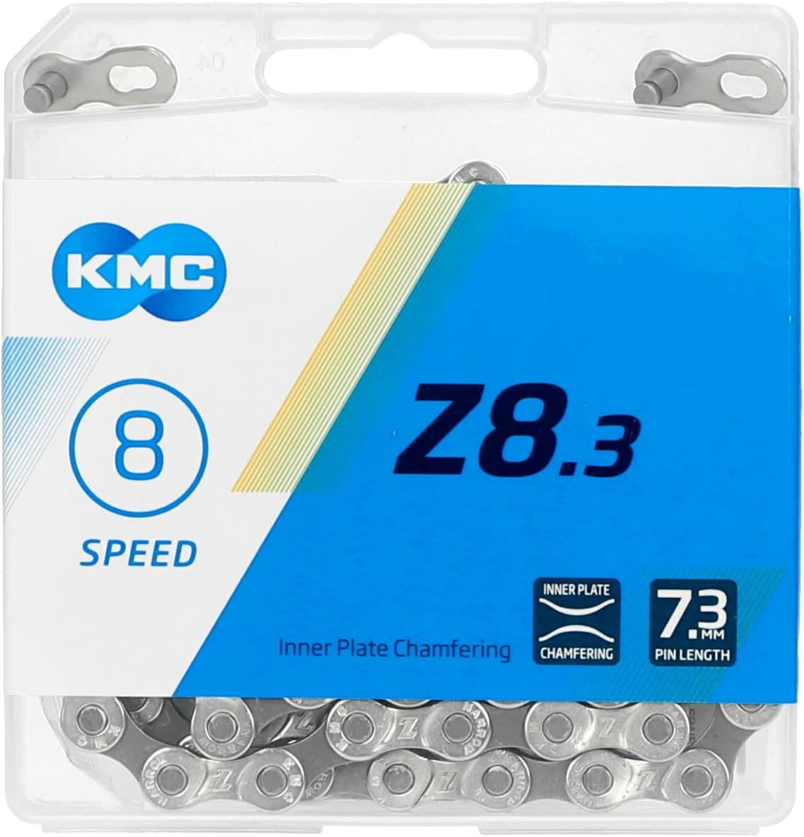 KMC, Z8.3 NP/GY, Chain, Speed: 6/7/8, 7.3mm, Links: 116, Silver