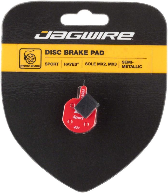 Jagwire Mountain Sport Semi-Metallic Disc Brake Pads for Hayes HRX-Mag Series, HFX-9 Series, MX1