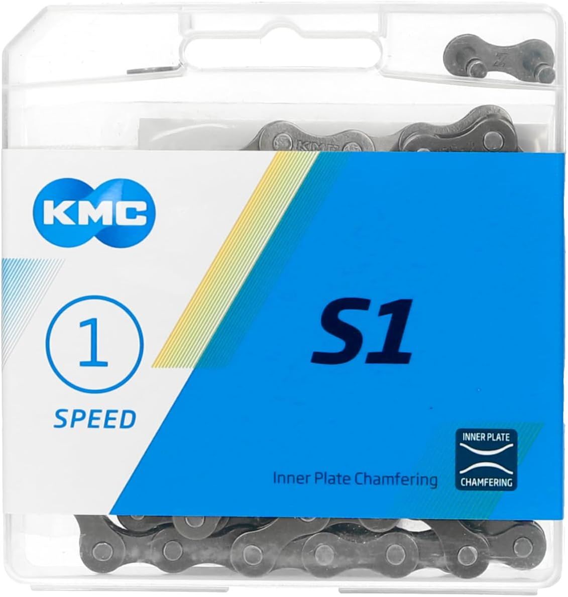 KMC, S1 NP/BR, Chain, Single Speed, 1/8'', Links: 112, Grey