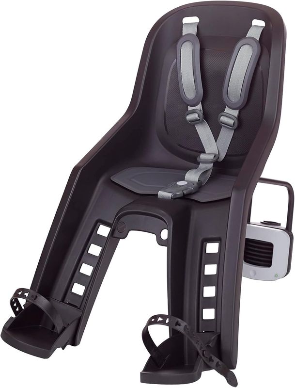 Polisport, Bubbly Mini + FF, Baby Seat, On frame, Black/Dark Grey, Black