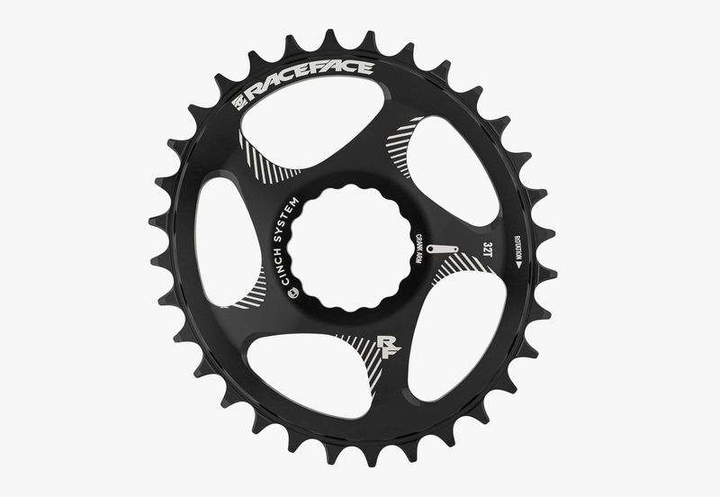 Race Face Chainring, Cinch DM, Oval, 32T, Black, 10-12S