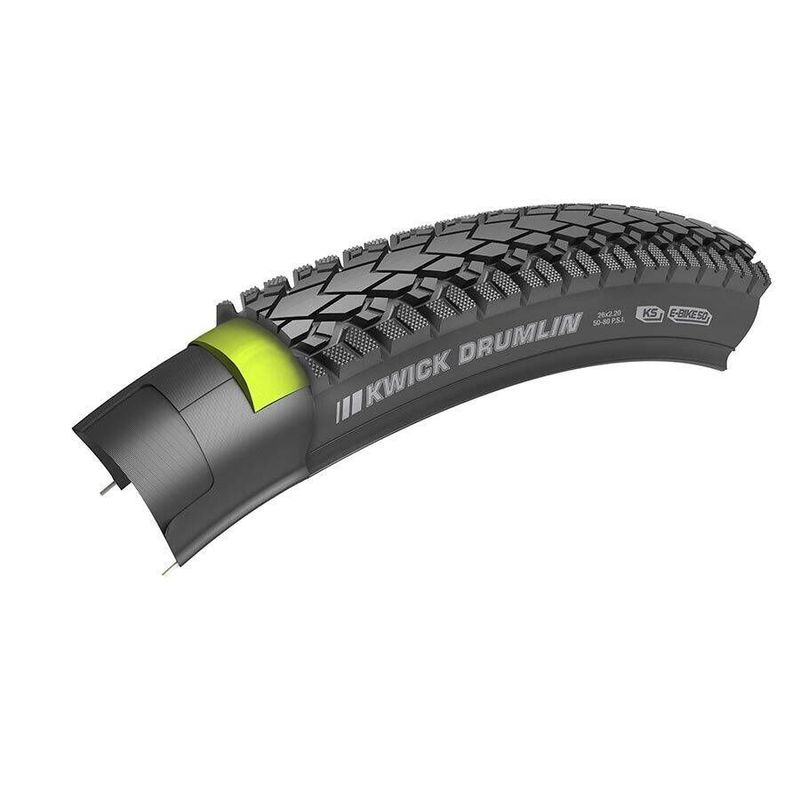 Kenda, Kwick Drumlin, Tire, 700x35C, Wire, Clincher, Single, 60TPI, Black