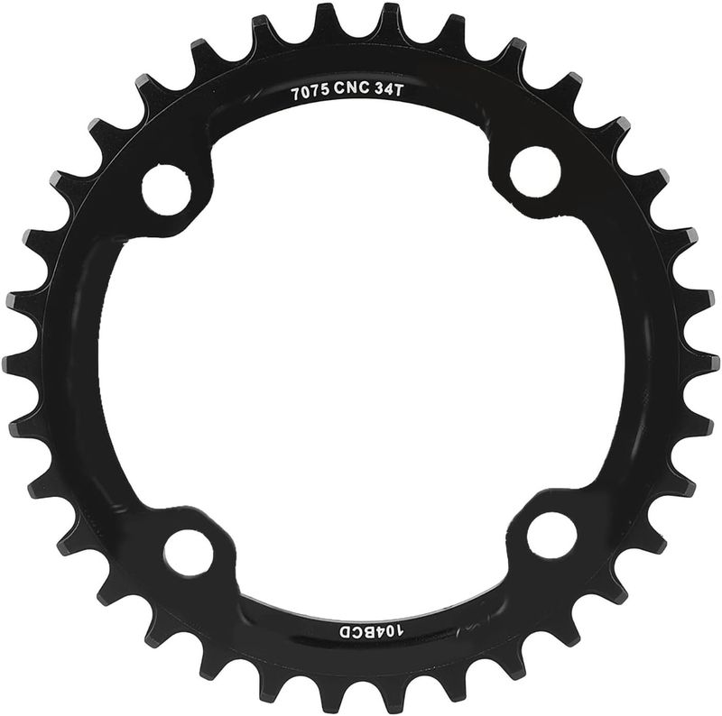 SRAM, 33T, 10 sp, BCD 104mm, 4-Bolt, Middle Chainring, For 22/33/44, Aluminum, Black, 11.6215.188.290