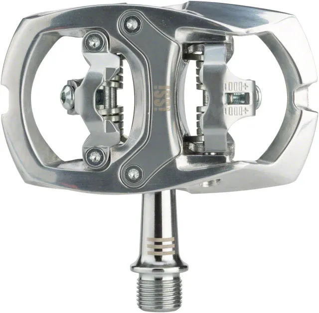 iSSi Trail III Pedals - Dual Sided Clipless with Platform Aluminum 6/16 Black/Silver