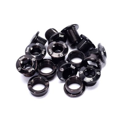 Box One Chromoly Chainring Bolts Pack Black 15PCS