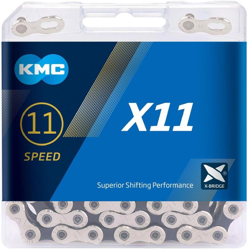 KMC, X11, Chain, 11sp., 118 Links, Nickel/Black