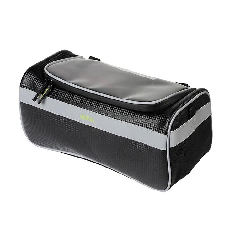Delta, Hybrid Handlebar/Trunk Pack, 6.75L, Black and silver