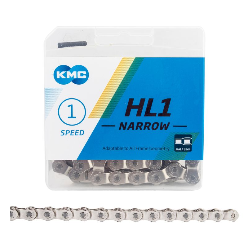 KMC HL1 Narrow Chain - Half Link Chain, Silver