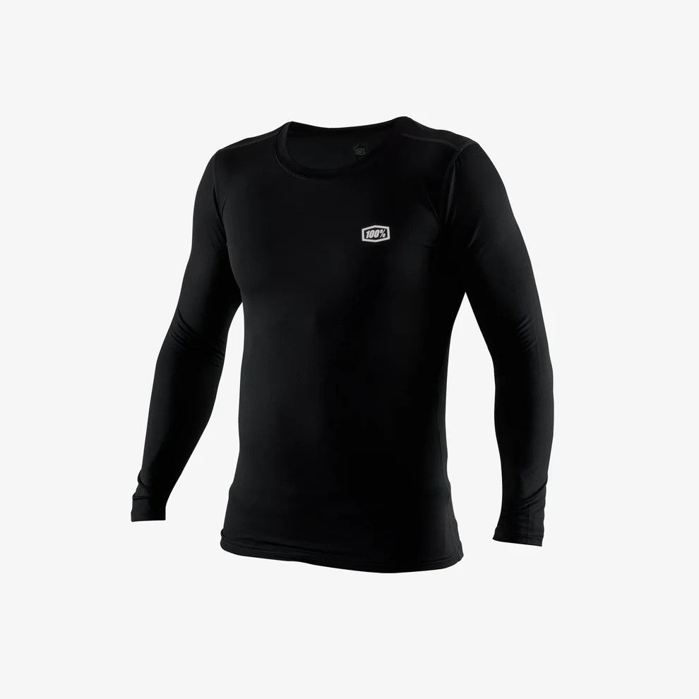 100% Basecamp Long Sleeve Base Layer, Color: Black, Size: SM