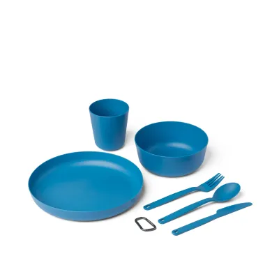 STS 6 Piece Camp Set w/ Mesh Sack- Blue