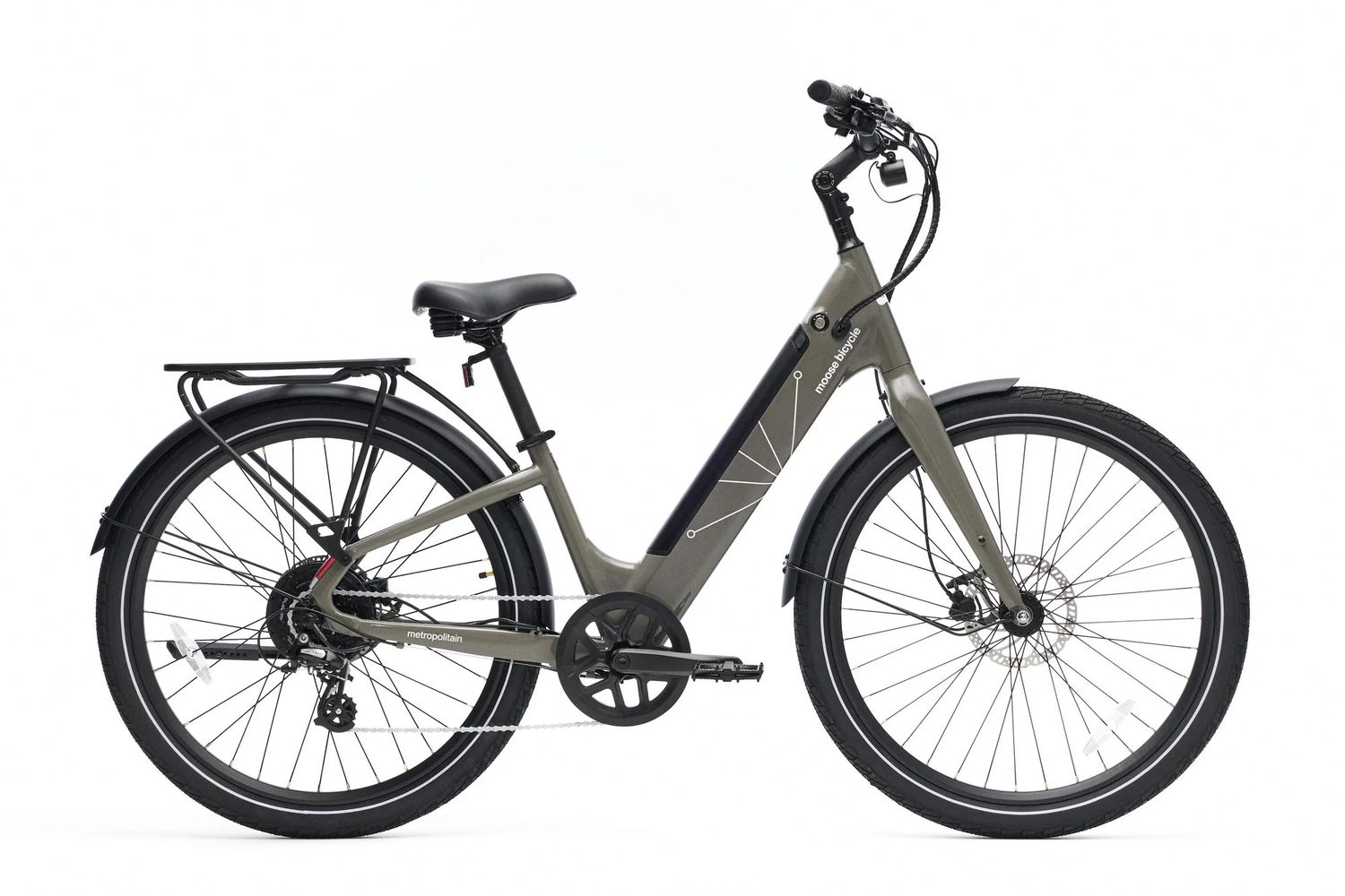 Moose Metropolitain V.2 Electric City Bike, Lasch. Metallic - MD/LG