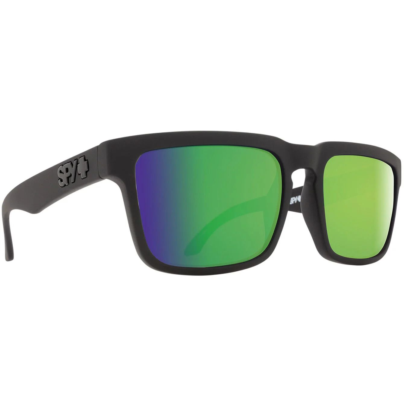 SPY HELM MATTE BLACK - HAPPY BRONZE POLAR w/ GREEN SPECTRA