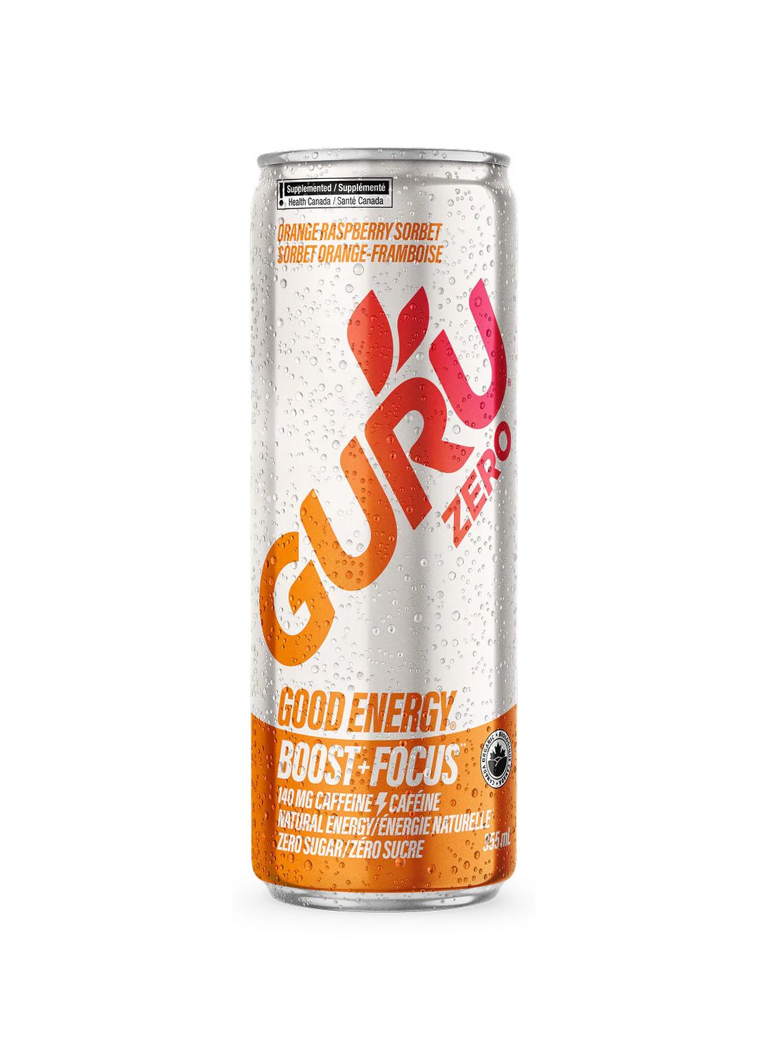 GURU Good Energy Boost+Focus Zero Orange Raspberry Sorbet
