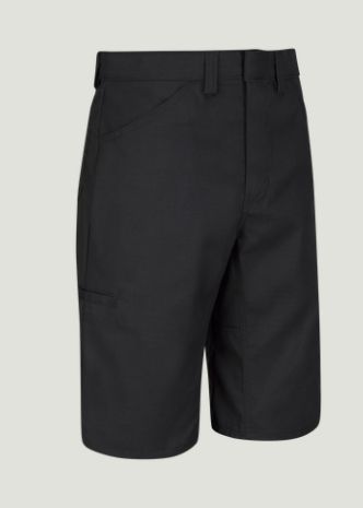 RED KAP MENS LIGHTWEIGHT CREW SHORTS BLACK 13&quot;