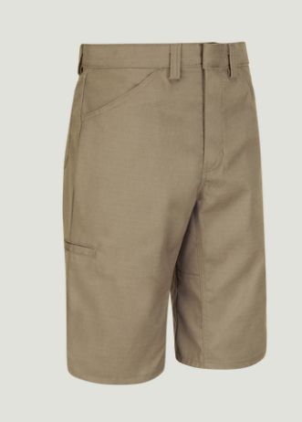 RED KAP MENS LIGHTWEIGHT CREW SHORTS KHAKI 13&quot;