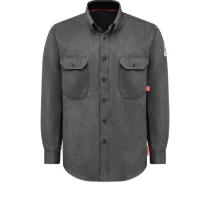 BULWARK IQ SERIES MENS LIGHTWEIGHT FR SHIRT DARK GREY
