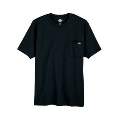 SHORT SLEEVE HEAVYWEIGHT TEE W/POCKET BLACK-WS50BK