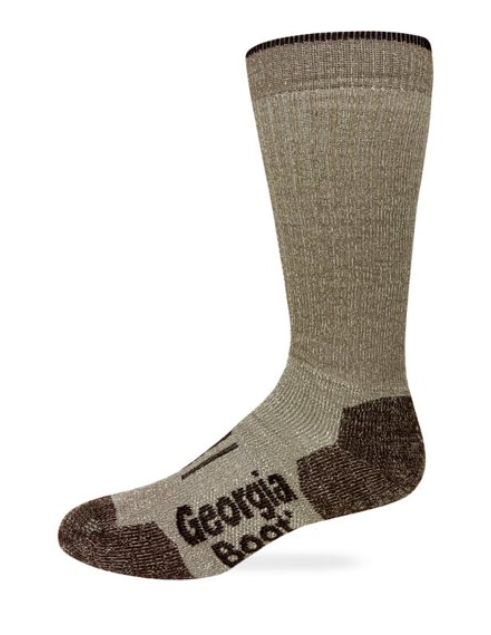 1PR HEAVYWEIGHT MERINO WOOL MID-CALF TAN-73194-LG