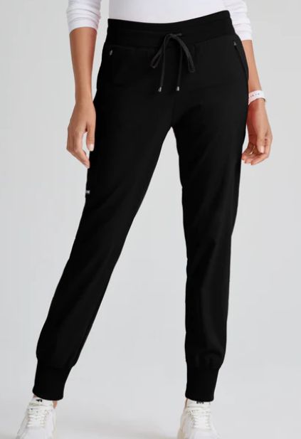 EDEN 5-PKT MID RISE WOMENS JOGGER SCRUB PANT-GRSP537
